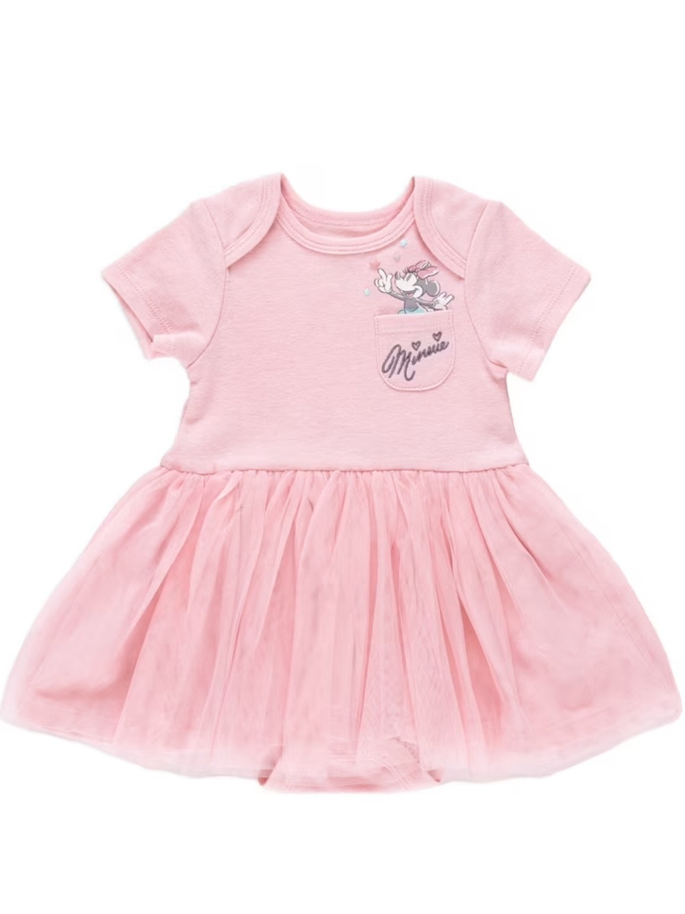 Disney Pink Minnie Pocket Tulle Dress Bodysuit